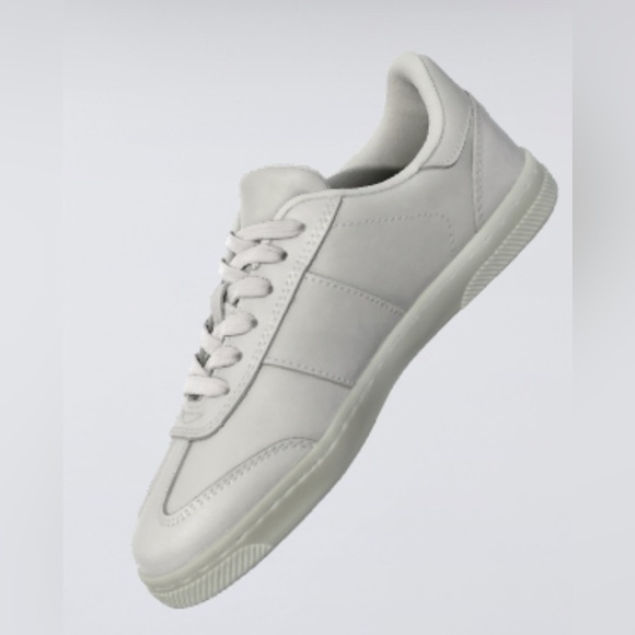 New Zara Kids Shoes Boys Leather Gray Sneakers Sz 12 - Picture 2 of 10